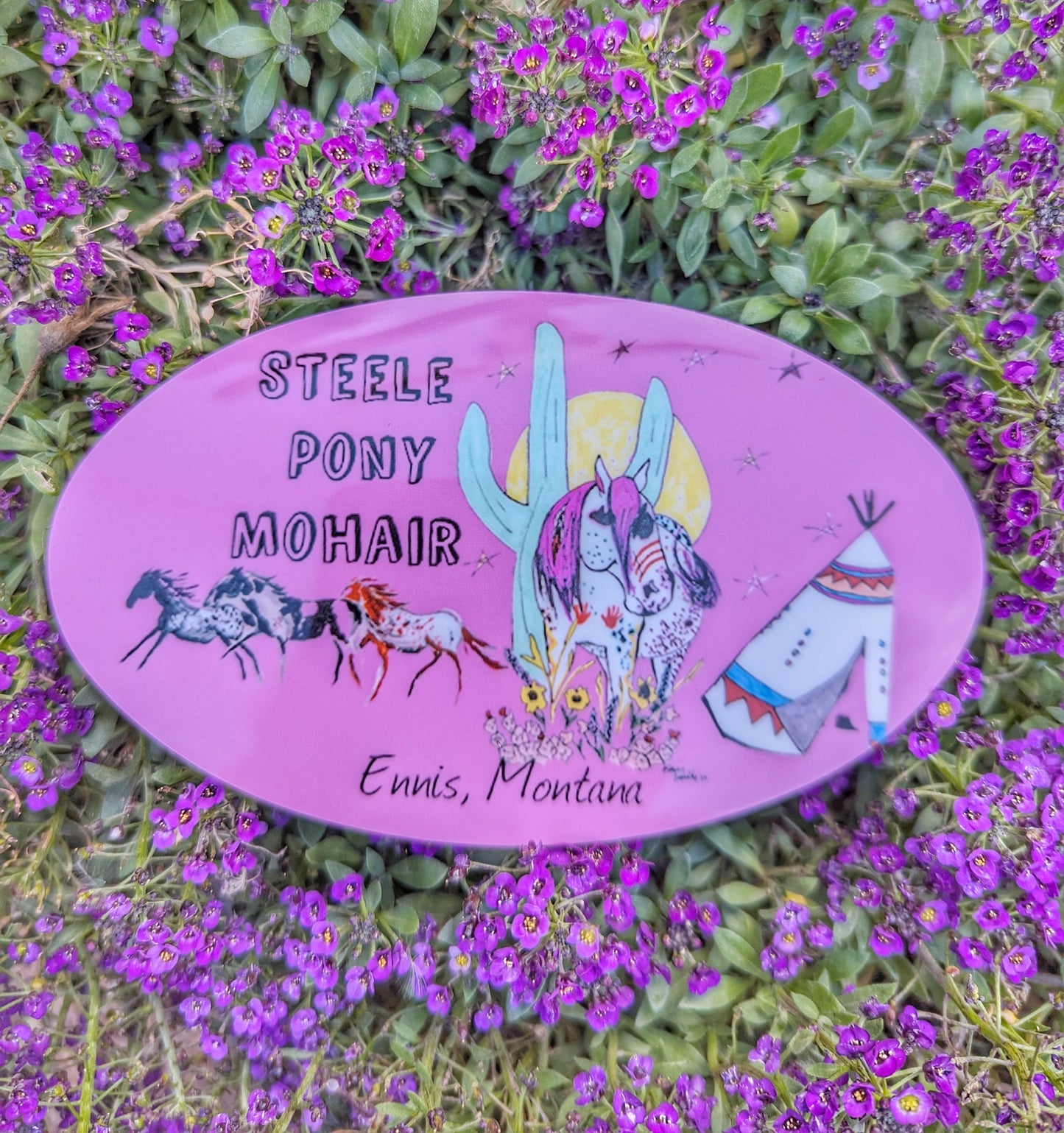 Steele Pony Mohair Teepee Creepin' War Ponies Sticker