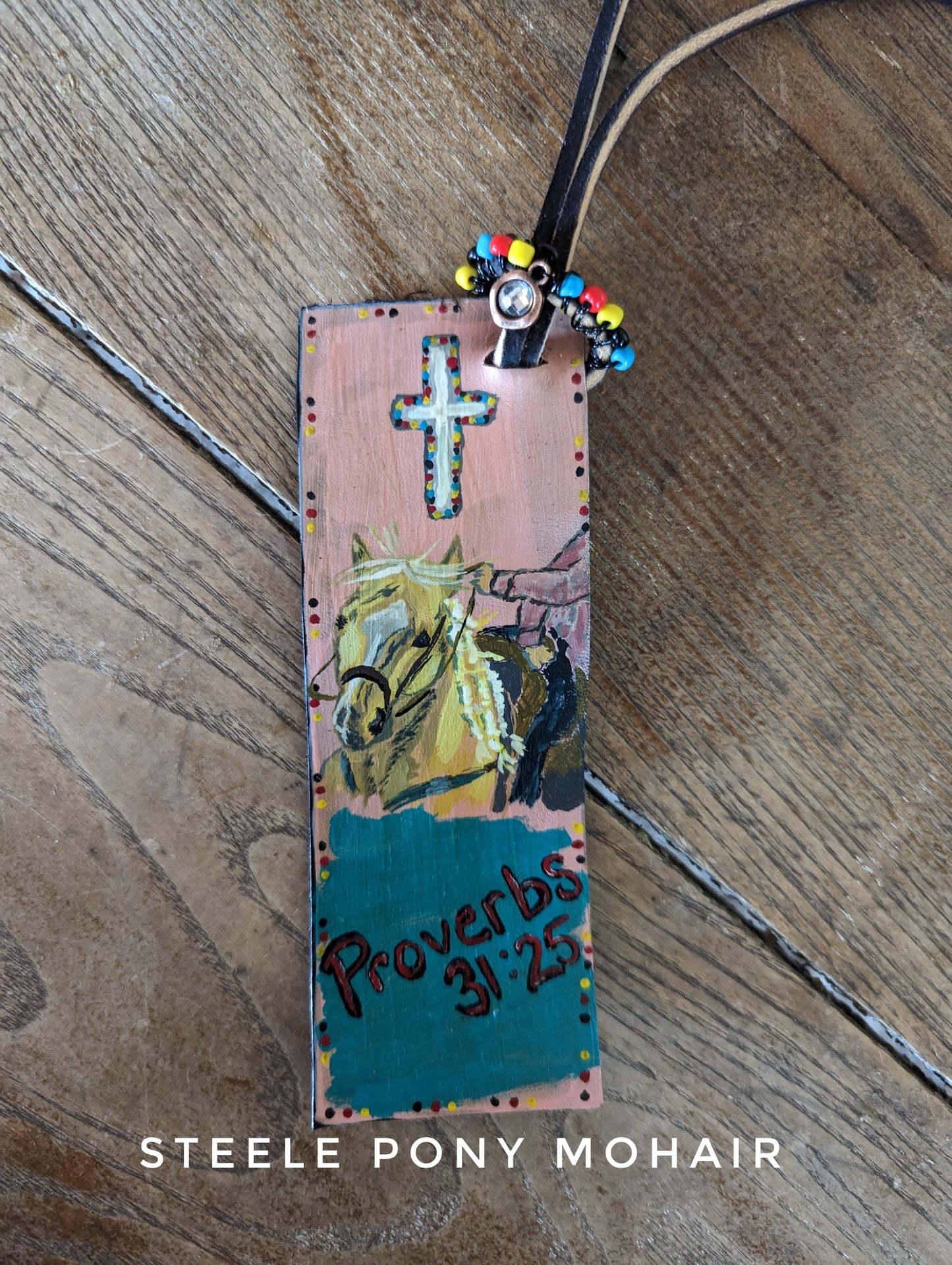Proverbs 31:25 with Palomino Barrel Horse