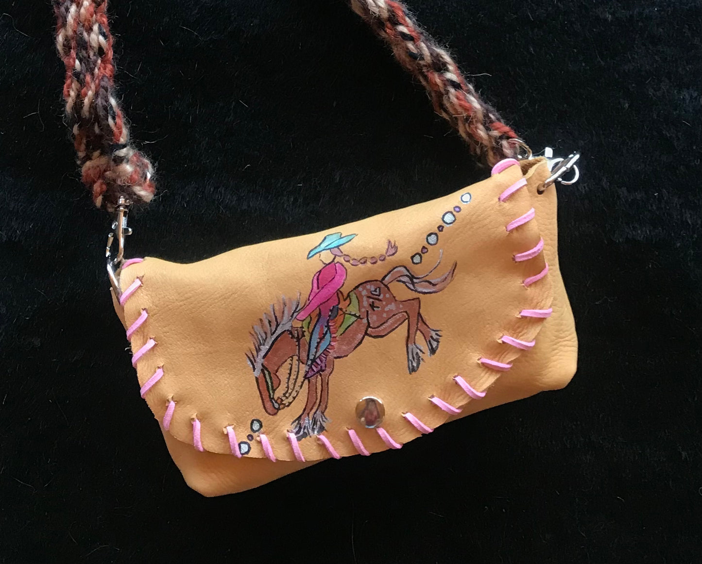 Bronc Riding Cowgirl Purse